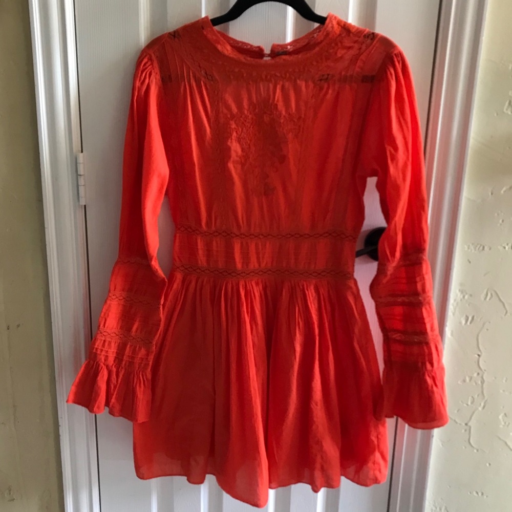 Red Free people dress
